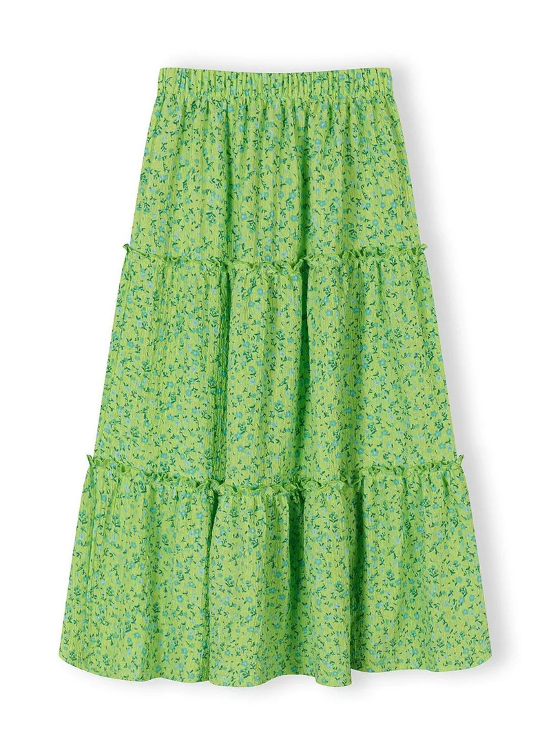 MINOTI Girls maxi floral print skirt blue elasticated waist